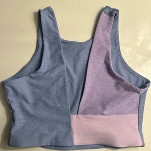 Outdoor Voices Blue and Pink Venus Crop Workout Top S